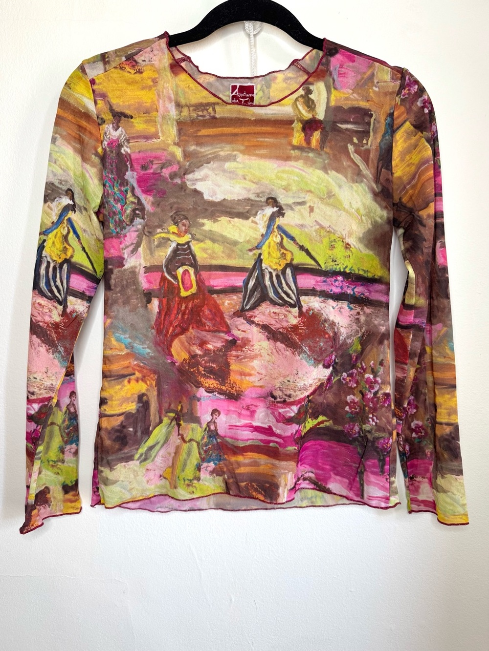 Adventures des toiles y2k colourful micromesh graphic long sleeve